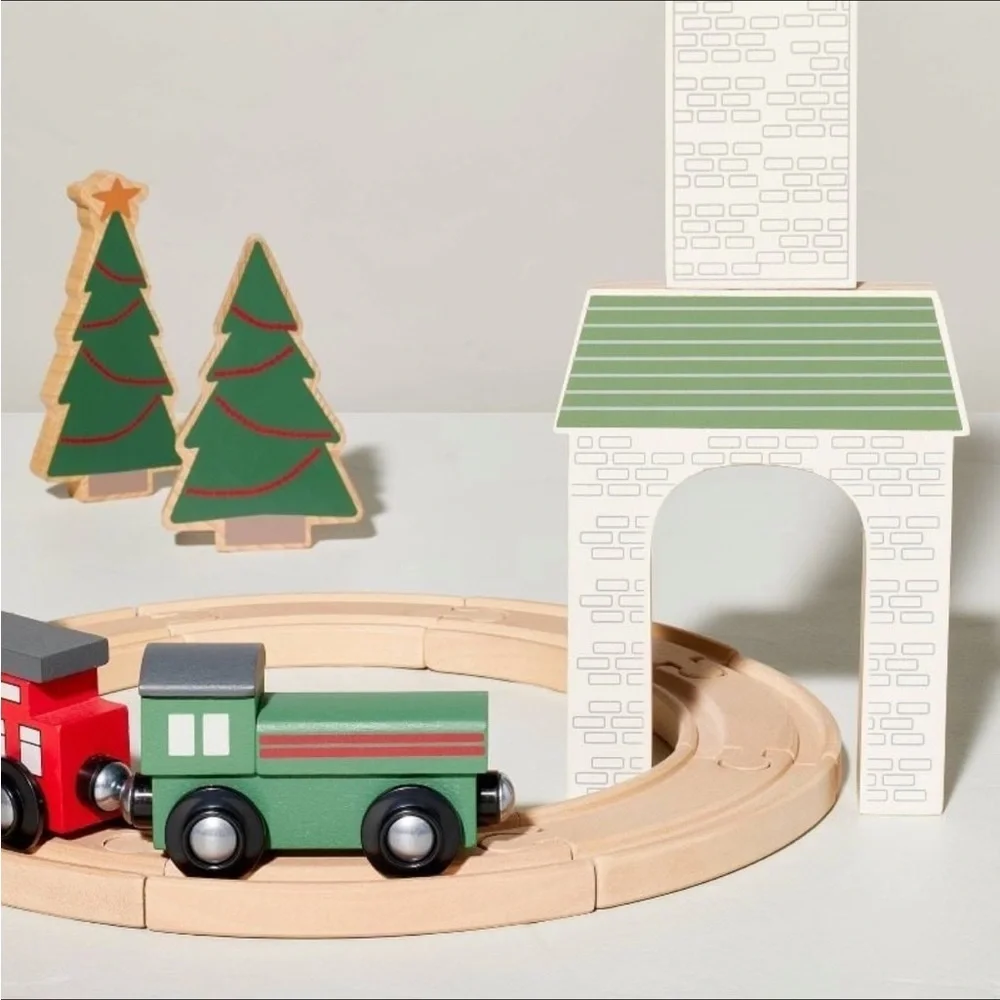 Toy Christmas Train Station Playset - 19pc - Hearth & Hand™ with Magnolia
